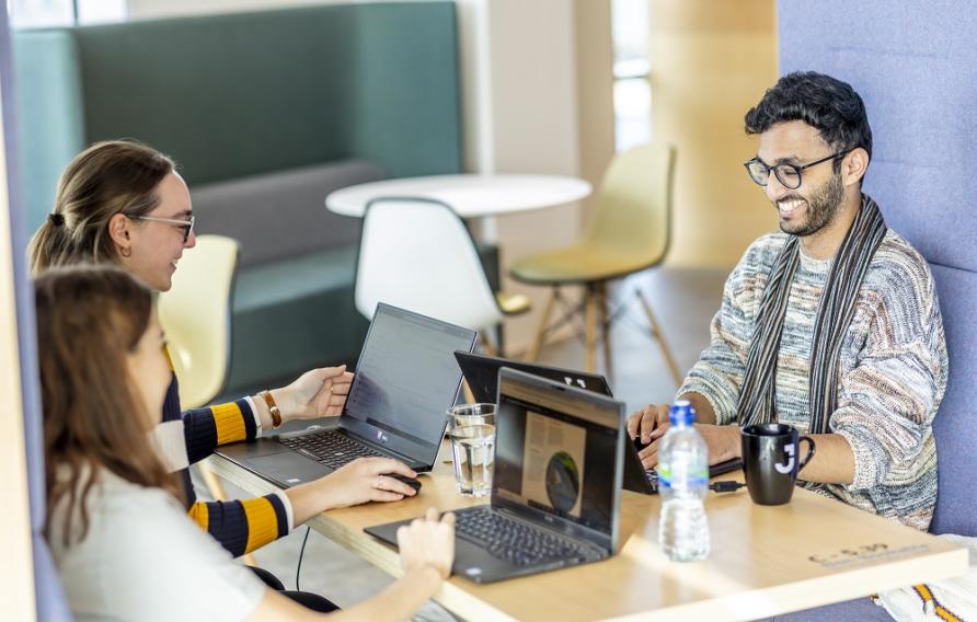 Jacobs teammates collaborating in Bristol office