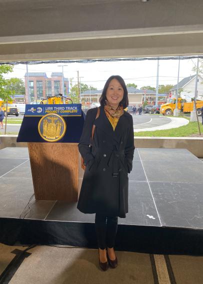 Eva Chan Hu at LIRR opening