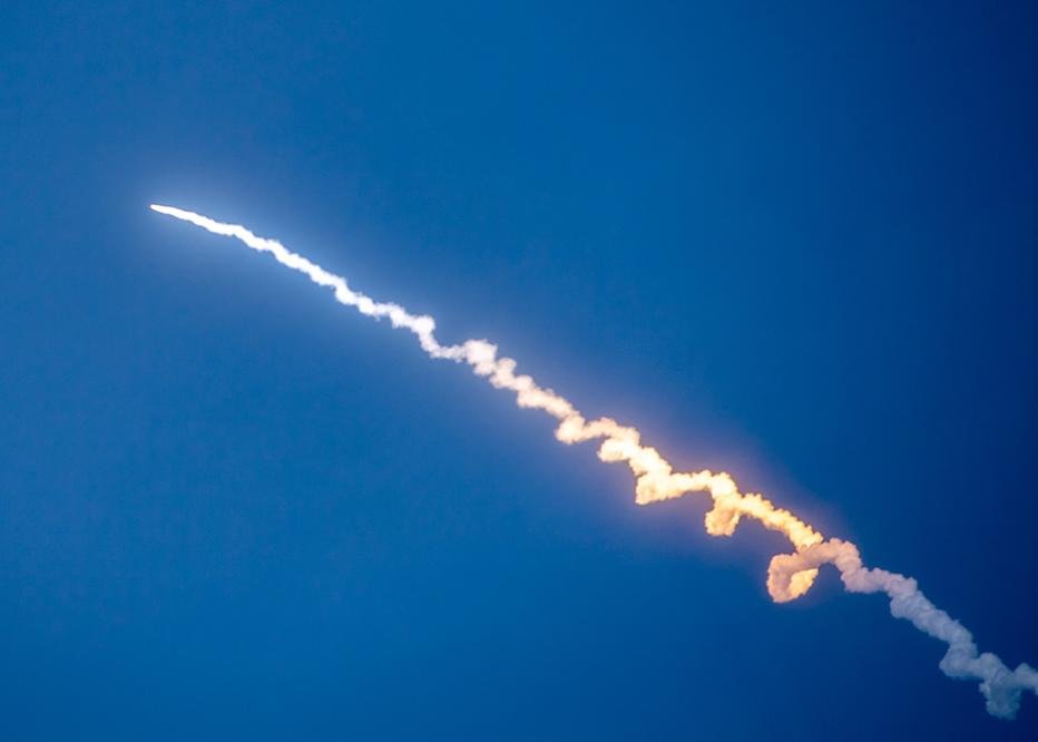 An upgraded Ground Based Interceptor intercepts an Intermediate Range Ballistic Missile target during Flight Test Ground-based Midcourse Defense Weapon System-12, or FTG-12, on December 11, 2023