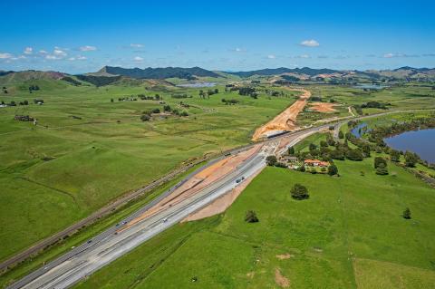 Waikato Expressway - Huntly Section - Aerial