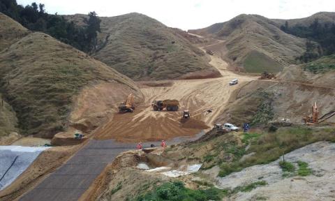 Waikato Expressway - Huntly Section under construction 