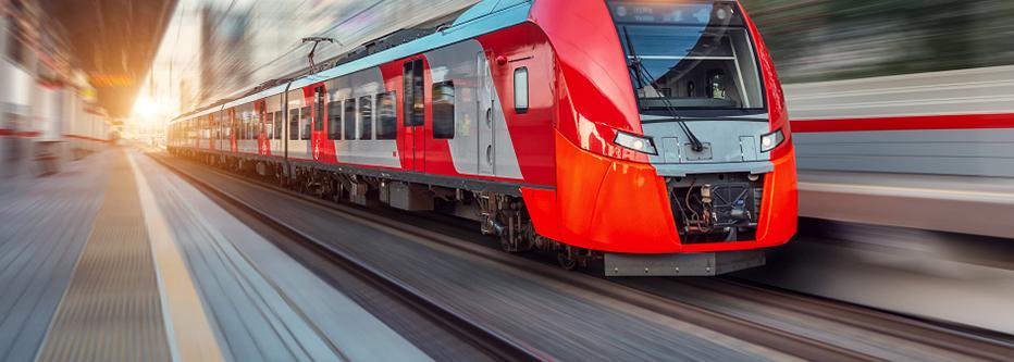 Red high speed train cropped