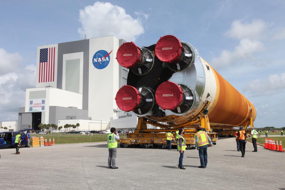 Rocket outside Kennedy Space Center