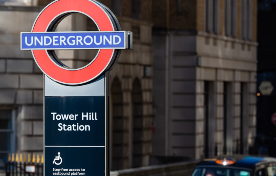 London Underground Tower Hill Station sign