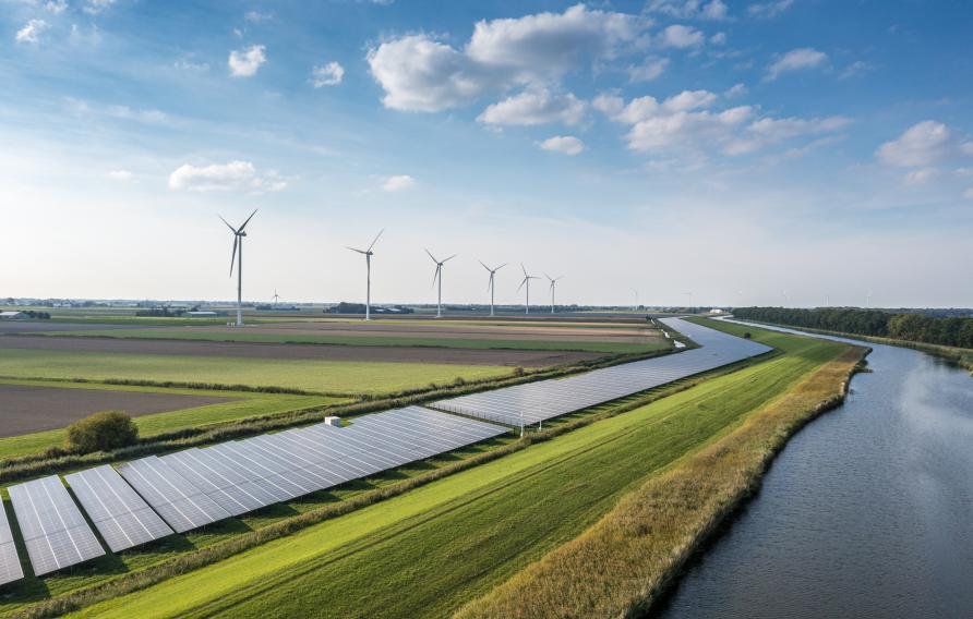 Wind energy stock image